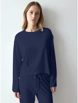 Horná časť pyžama Cozy Comfort Top X 01 modrá Blue – TRIUMPH Horná časť pyžama Cozy Comfort Top X 01 modrá Blue – TRIUMPH