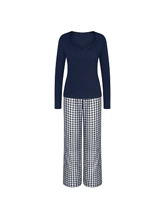 Dámske pyžamo Elevated Sets PK LSL 01 Blue modré – TRIUMPH
