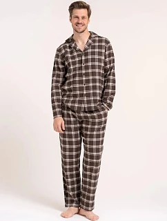 Pyžamo Moraj PDM5700-003 s dlhými rukávmi, veľkosti M–4XL, na zapínanie