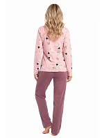 Pyžamo Donna Snowman Long Plum, s dlhými rukávmi, veľkosti S–XL