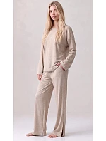 Pyžamo Luna 1312 s dlhými rukávmi, veľkosti S–2XL, béžové