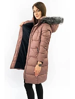 Dámska zimná prešívaná bunda Old Pink (7701)