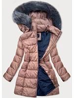 Dámska zimná prešívaná bunda Old Pink (7701)