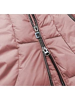 Dámska prešívaná zimná bunda s kapucňou Old Pink (7690) Dámska prešívaná zimná bunda s kapucňou Old Pink (7690)