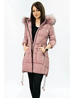 Dámska prešívaná zimná bunda s kapucňou Old Pink (7690) Dámska prešívaná zimná bunda s kapucňou Old Pink (7690)