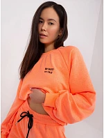 Dámska tepláková súprava s fluo oranžovými šortkami (813)
