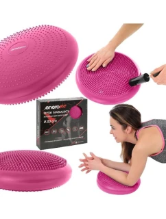 SENSOMOTOR VANKÚŠIK DISK S PUMPOU 33CM RUŽOVÝ ENERO FIT