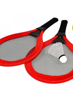 SADA 2 RAKIET SHUTTLECOCK BADMINTON TENISOVÁ LOPTIČKA ENERO TOYS