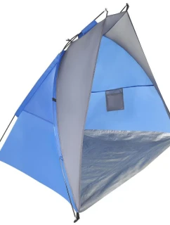 SUN 200x120x120cm ŠEDO-modrý kempingový stan ENERO