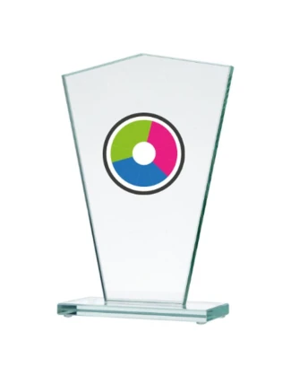 Sklenená trofej s farebnou potlačou LuxorJet