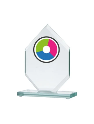 Sklenená trofej s farebnou potlačou LuxorJet