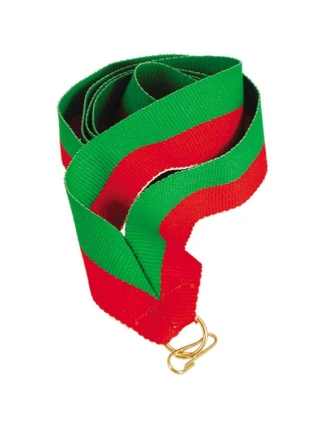 Stuha 11 mm - červeno-zelená