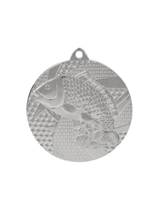Strieborná medaila - rybolov - ryba - oceľová medaila