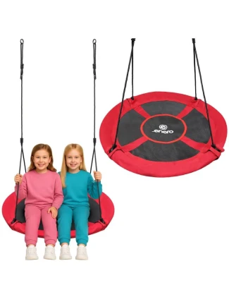 ZÁHRADNÁ HOJDAČKA BOCIANIE HNIEZDO 100CM XXL ČERVENÁ