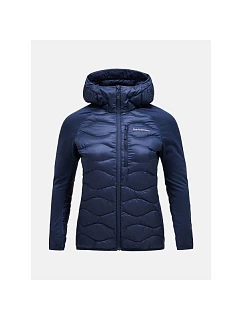 Bunda Peak Performance W Helium Down Hybrid Hood, tmavomodrá – M