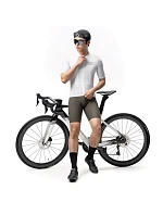 Rockbros YDDX011 Cyklistický dres Diamond s krátkym rukávom - veľkosť XS - biely