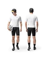 Rockbros YDDX011 Cyklistický dres Diamond s krátkym rukávom - veľkosť XL - biely