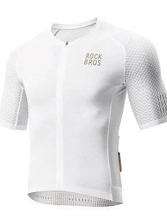 Rockbros YDDX011 Cyklistický dres Diamond s krátkym rukávom - veľkosť XL - biely