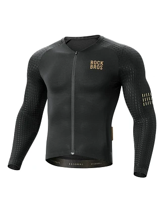 Rockbros YDCX008 Cyklistický dres s dlhým rukávom Diamond Veľkosť XL - čierny