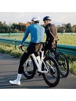 Rockbros YDCK012-1 dlhé fleecové cyklistické nohavice so šľapkami Veľkosť S - čierne