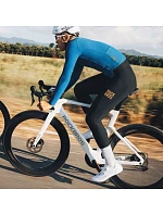 Rockbros YDCK012-1 dlhé fleecové cyklistické nohavice so šľapkami Veľkosť L - čierne