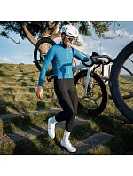 Rockbros YDCK012-1 dlhé fleecové cyklistické nohavice so šľapkami Veľkosť XXL - čierne