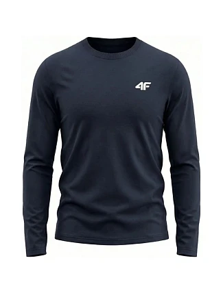 Pánske tričko 4F Longsleeve M611 navy blue 4FWMM00TLONM611 31S pánske