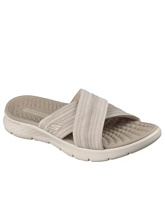 Dámske šľapky Skechers GO WALK FLEX SANDAL IMPRESSED 141420 DKTP