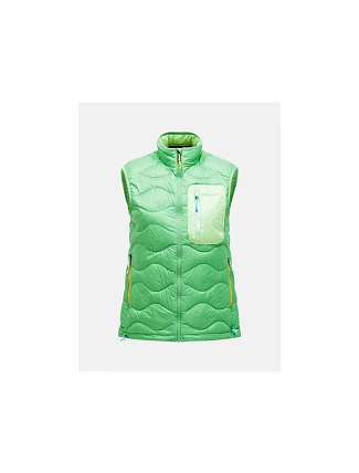 Dámska péřová vesta PEAK PERFORMANCE W Helium Utility Down Vest, zelená Dámska péřová vesta PEAK PERFORMANCE W Helium Utility Down Vest, zelená