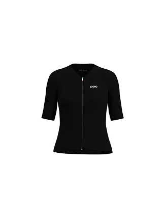 Cyklistické tričko POC W's Raceday S/S Jersey, čierne