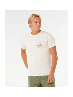 Pánske tričko RIP CURL Vaporcool Search 3 Stacks Tee, biele