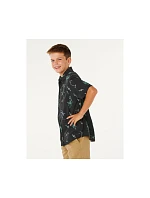 Chlapčenská košeľa RIP CURL Eternal Shred Ss Shirt-Boy, čierna Chlapčenská košeľa RIP CURL Eternal Shred Ss Shirt-Boy, čierna