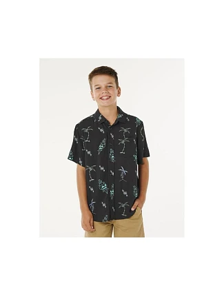 Chlapčenská košeľa RIP CURL Eternal Shred Ss Shirt-Boy, čierna Chlapčenská košeľa RIP CURL Eternal Shred Ss Shirt-Boy, čierna
