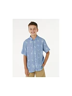 Chlapčenská košeľa RIP CURL Eternal Shred Ss Shirt-Boy, modrá Chlapčenská košeľa RIP CURL Eternal Shred Ss Shirt-Boy, modrá