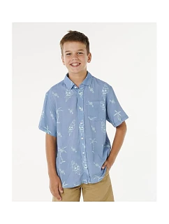 Chlapčenská košeľa RIP CURL Eternal Shred Ss Shirt-Boy, modrá