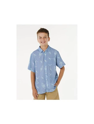 Chlapčenská košeľa RIP CURL Eternal Shred Ss Shirt-Boy, modrá Chlapčenská košeľa RIP CURL Eternal Shred Ss Shirt-Boy, modrá