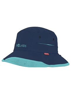 Letná čiapka pre chlapcov/dievčatá Trollkids Kids Trollfjord Hat v farbe mystic blue/lake blue (944-192)