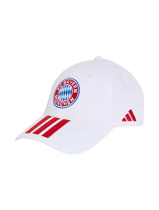 Detská čiapka s kšiltom adidas FC Bayern Mníchov, biela, KT3396 Detská čiapka s kšiltom adidas FC Bayern Mníchov, biela, KT3396