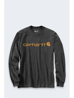 Tričko Carhartt Dearborn Relaxed LS s logom CARBON