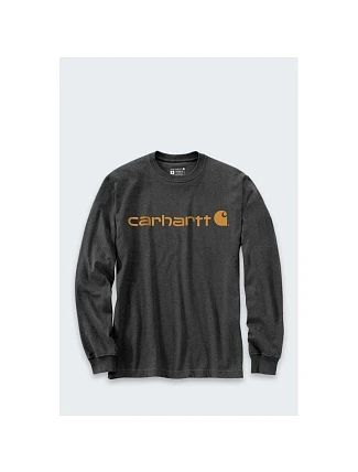 Tričko Carhartt Dearborn Relaxed LS s logom CARBON Tričko Carhartt Dearborn Relaxed LS s logom CARBON