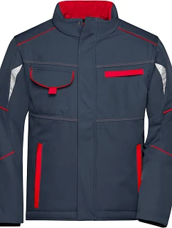 Daiber JN 853 Pracovná zimná softshellová bunda – farba 02.0853 carbon/red