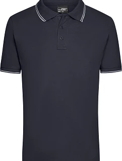 Daiber JN 986 Pánske polo tričko z piké 02.0986 tmavomodré/biele