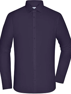 Daiber JN 1372 Popelínová košeľa slim fit s dlhým rukávom 02.1372 tmavo fialová