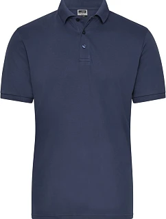 Daiber JN 1806 Pánske pracovné elastické bio polo - Solid 02.1806 tmavomodré