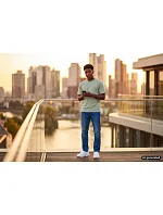 Russell Athletic 215M Tričko z hrubej bavlny „Authentic“ 10.215M petrol blue Russell Athletic 215M Tričko z hrubej bavlny „Authentic“ 10.215M petrol blue