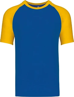 Kariban K 330 Baseballové tričko 20.K330 kráľovská modrá/žltá