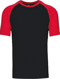 Kariban K 330 Baseballové tričko 20.K330 čierne/červené