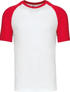 Kariban K 330 Baseballové tričko 20.K330 biele/červené