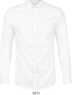 NEOBLU Blaise Men Mikro keprová košeľa s dlhým rukávom 24.3182 optic white