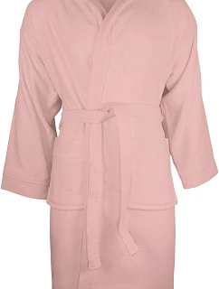 The One Towelling Velour Bathrobe Župan s kapucňou 48.1043 lososová